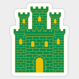 Green heraldic castle Sticker